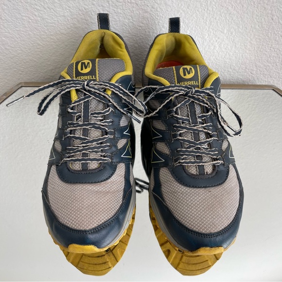 MERRELL Mens Ebony Grey Empire Yellow Air Cushion Athletic Outdoor Sneaker Shoes main image 7